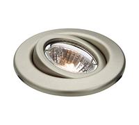 Knightsbridge - IP20 12V 50W max. L/V Brushed Chrome Gimbal Downlight