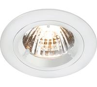 Knightsbridge IP20 230V/12V GU10/MR16 Recessed Fixed Twist and Lock Aluminium Downlight, White