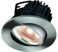 Knightsbridge IP20 7W LED 3000K Warm White Tilt Downlight with Fixed Brushed Chrome Bezel