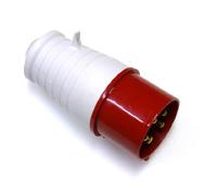 Knightsbridge IP44 Plug 3P+N+E, White Red, 415V 32A