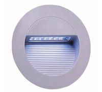 KnightsBridge IP44 Round 14 White LED Recessed Stair & Wall Guide Light - White