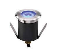 Knightsbridge IP65 High Output LED Blue Mini Ground Light with Cable, Metal, 1 W, Silver