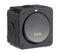 Knightsbridge IP66 20AX 1G 1-way retractive switch - Black - OP21