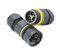 Knightsbridge JB0011 Weatherproof IP68 16A Plug + Socket Cable Connector (3-Pole)