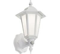 Knightsbridge LANT1WP 230V IP54 8W LED Wall Lantern with Photocell Sensor - White