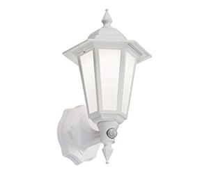 Knightsbridge LANT2 W LED Wall Lantern with PIR, 230 V, IP54, White
