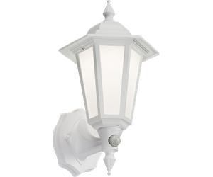 Knightsbridge LANT2W 230V IP54 8W LED Wall Lantern with PIR - White