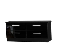 Knightsbridge Large Chest of Drawers Black 4 Drawers 112cm