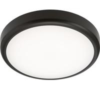 Knightsbridge LED Bathroom IP65 14W CCT Adjustable Wall or Ceiling mounting Bulkhead Fitting with Black Trim