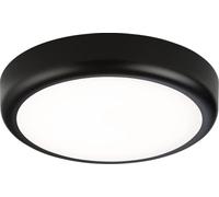 Knightsbridge LED Bathroom IP65 9W CCT Adjustable Wall or Ceiling mounting Bulkhead Fitting with Black Trim 256mm BT9ACTB