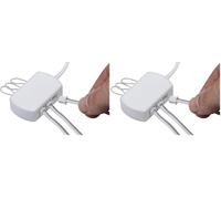 Knightsbridge LED Dimmable Under Cabinet Lights 6-Way Connector, White, UNDKCON (Pack of 2)