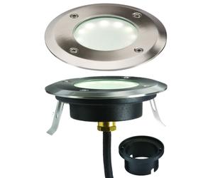 Knightsbridge LEDM08W1 230V IP65 1.7W LED White Ground/Deck Light - Cool White 4000K