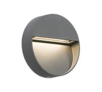 Knightsbridge LWR2G 230V IP44 2W LED Round Wall/Guide Light - Grey
