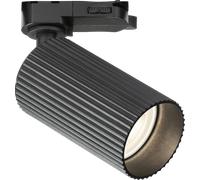 Knightsbridge LYN2BK LYNX 230V 3 Circuit Track System IP20 GU10 Single Textured Spotlight - Matt Black