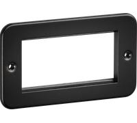 Knightsbridge M4GTB Metalclad 4G Modular Faceplate - Textured Sand Black Finish