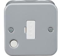 Knightsbridge M6000F Metal Clad 13A Unswitched Fused Spur with Flex Outlet