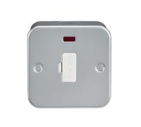 KnightsBridge 13A Rated Metal Clad Fused Connection Spur Unit With Neon