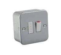 Knightsbridge M6300 Metal Clad 13A Switched Spur Unit 230 V, Silver