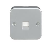 KnightsBridge Metal Clad Telephone Secondary Extension Flush Wall Socket