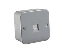 KnightsBridge Metal Clad Telephone Secondary Extension Flush Wall Socket