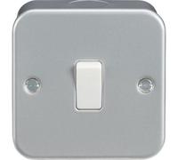 Knightsbridge Metal Clad 10Ax 1 Gang 2 Way Light Switch With Back Box - M2000
