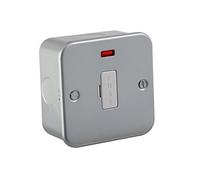 Knightsbridge Metal Clad 13A Fused Spur Unit with Neon Grey M6000N