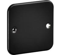 Knightsbridge Metalclad 1G Blanking Plate - Textured Sand Black Finish