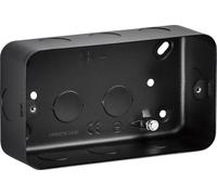 Knightsbridge Metalclad 3-4G Surface Mount Box - Textured Sand Black Finish