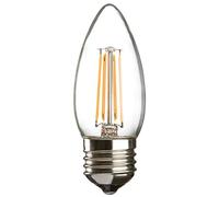Knightsbridge ML615-230V 4W LED 35MM ES Clear Candle 3000K Warm White 420 LUMENS Non-DIMMABLE