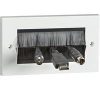Knightsbridge ML723-4G LETTERBOX STYLE FACEPLATE, 147 x 86MM, IDEAL FOR TIDY CABLE MANAGEMENT