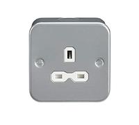 Knightsbridge Metal Clad 13A 1G Unswitched Socket - MR7000U