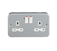 Knightsbridge MR9000 Metal Clad 13A 2 Gang DP Swit