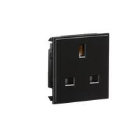 Knightsbridge NET13BK 13A 1G Unswitched Socket Module 50x50mm - Black