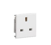 Knightsbridge NET13WH 13A 1G Unswitched Socket Module 50x50mm - White