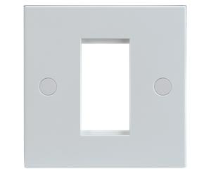 Knightsbridge NET1GWH White Square Edge 1G Modular Faceplate