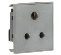 Knightsbridge NET5AGY 5A Unswitched Round Socket Module 50x50mm - Grey