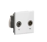 Knightsbridge NETDITVWH Diplex TV/FM DAB Outlet Module 50x50mm - White
