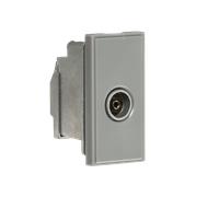 Screened TV Outlet 25 x 50mm - Grey