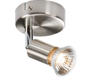 Knightsbridge NSPGU1BC 230V GU10 Single Spotlight - Brushed Chrome