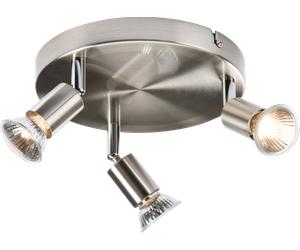 Knightsbridge NSPGU3BC 230V GU10 Triple Spotlight - Brushed Chrome