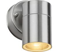 Knightsbridge OBEX1BC OBEX 230V IP55 GU10 Fixed Single Wall Light - Brushed Chrome (Lamp Not Included)