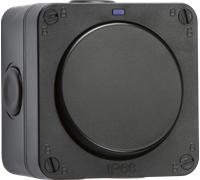 Knightsbridge OP2DP Weatherproof IP66 20AX 1G DP Switch - Black