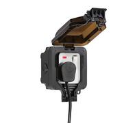 Knightsbridge OP7N Outdoor Weatherproof Single fuse switch with Neon, Black, 153 mm*110 mm*84 mm