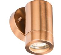Knightsbridge Outdoor GU10 Fixed Wall Light in Copper