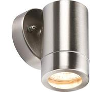 Knightsbridge Outdoor GU10 Fixed Wall Light in Stainless Steel