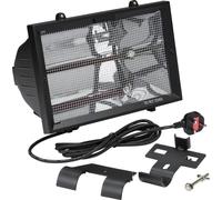 Knightsbridge Outdoor Infared Heater with Mesh Grille in Black, HEOD1309BK Supplied with 3m of Pre Wired Cable + UK Plug