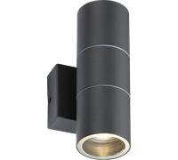Knightsbridge 230V IP54 GU10 Up and Down Wall Light - Anthracite