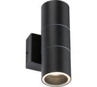 230V IP54 GU10 Up and Down Wall Light - Black