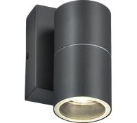 Knightsbridge 230V IP54 GU10 Fixed Single Wall Light with Photocell Sensor - Anthracite