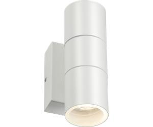 Knightsbridge OWALL2WP 230V IP54 GU10 Up & Down Wall Light with Photocell Sensor - White